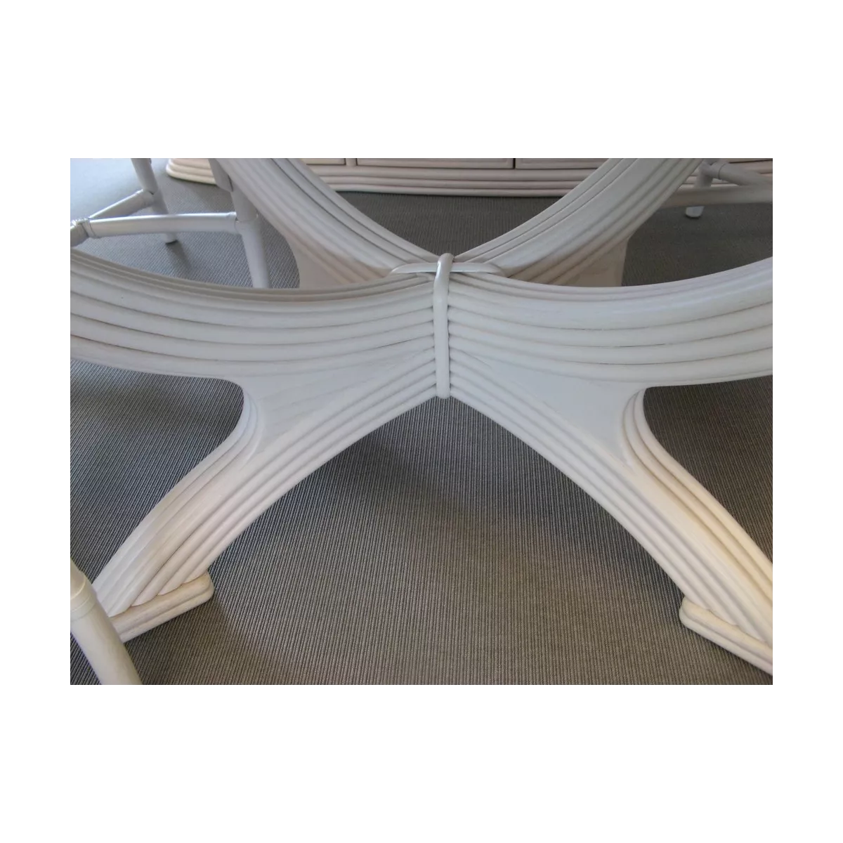 Ensemble Table Nui Ovale + 4 chaises Zante Blanc