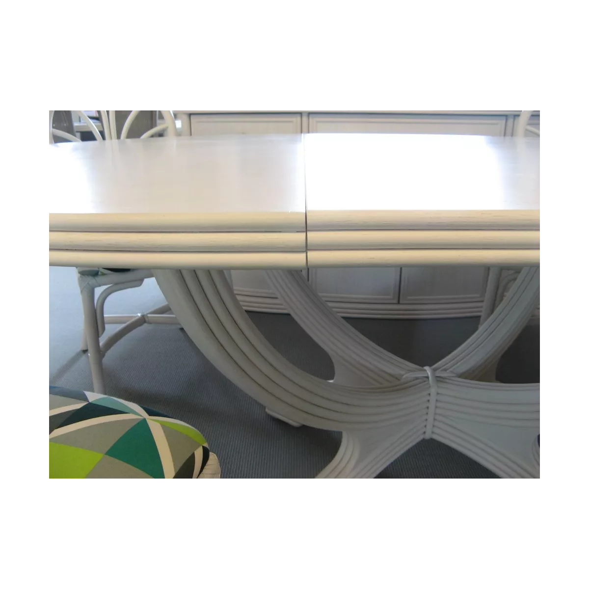 Ensemble Table Nui Ovale + 4 chaises Zante Blanc