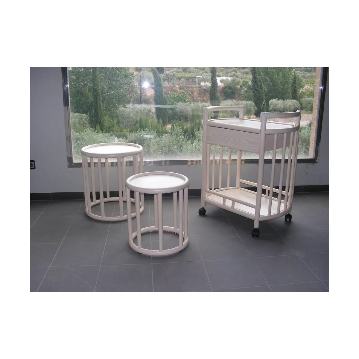 Table Roulante Zante Blanc