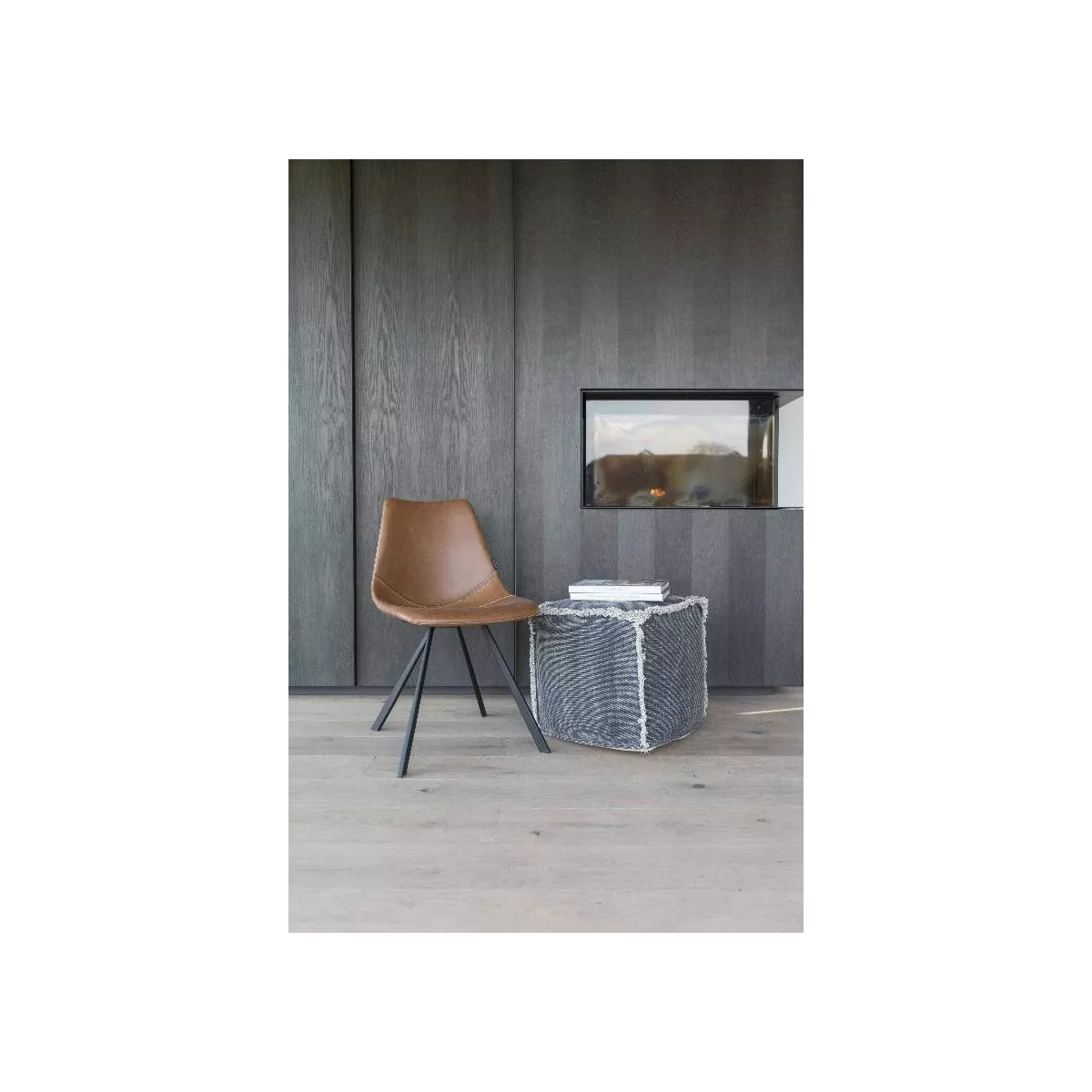 Chaise Happy Simili Caramel