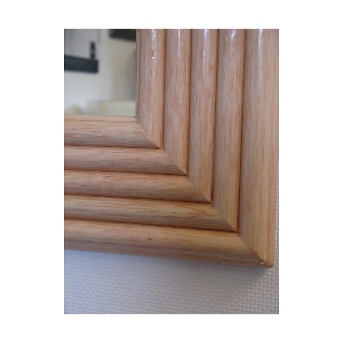 Miroir Rotin Rome 58x82 Saumon