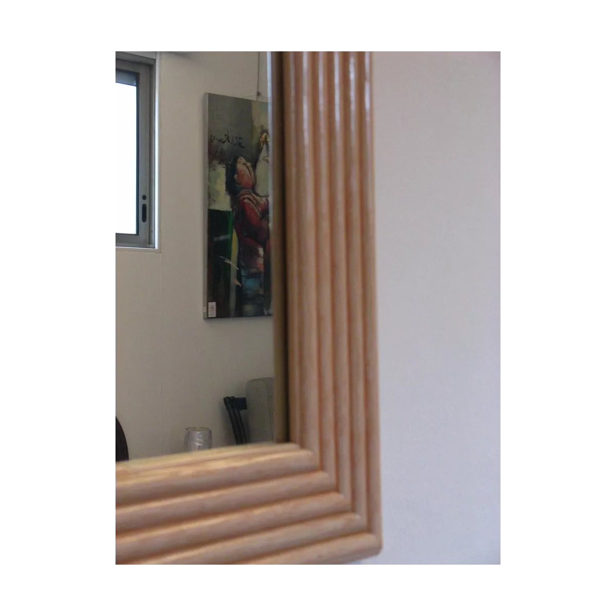 Miroir Rotin Rome 58x82 Saumon