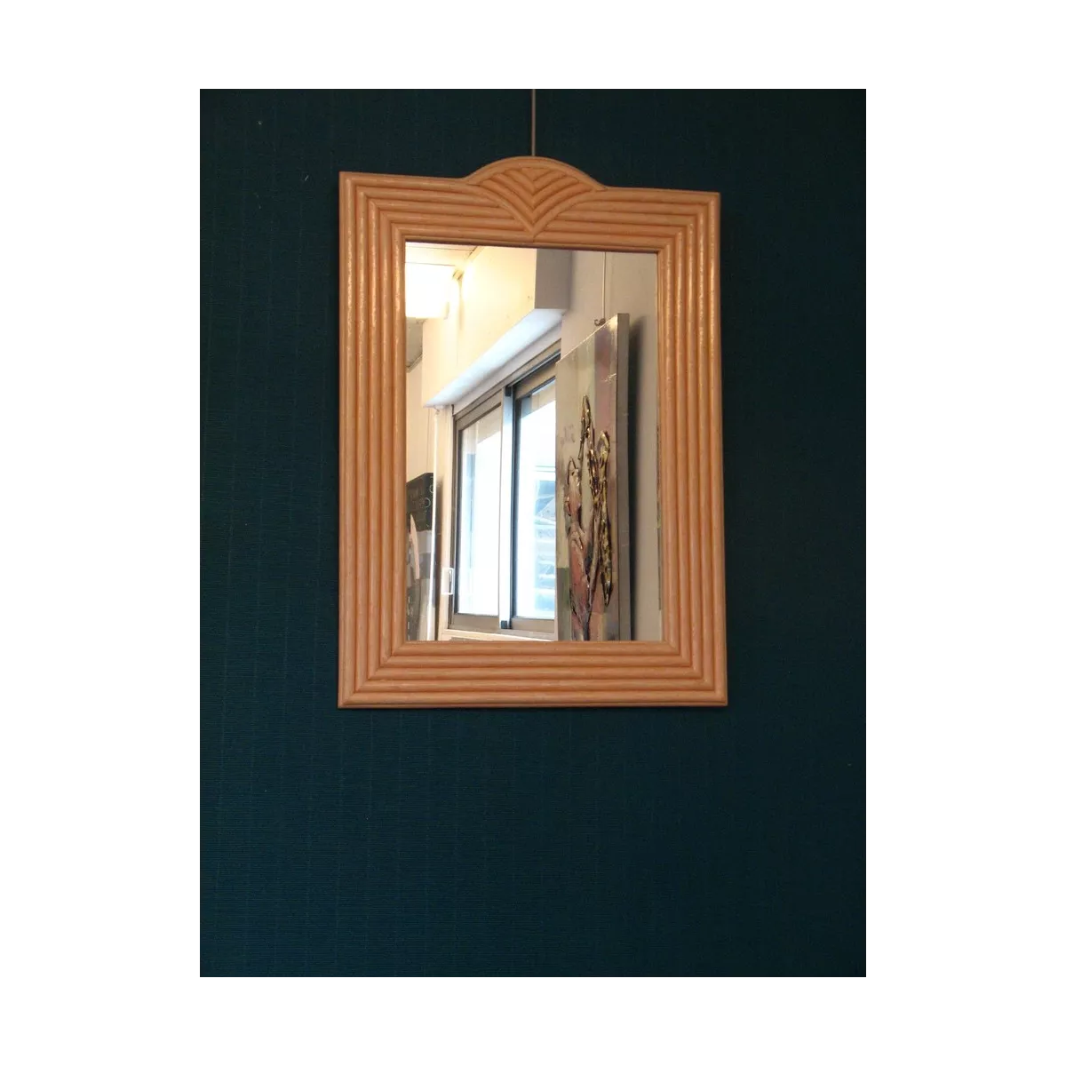 Miroir Rotin Rome 58x82 Saumon