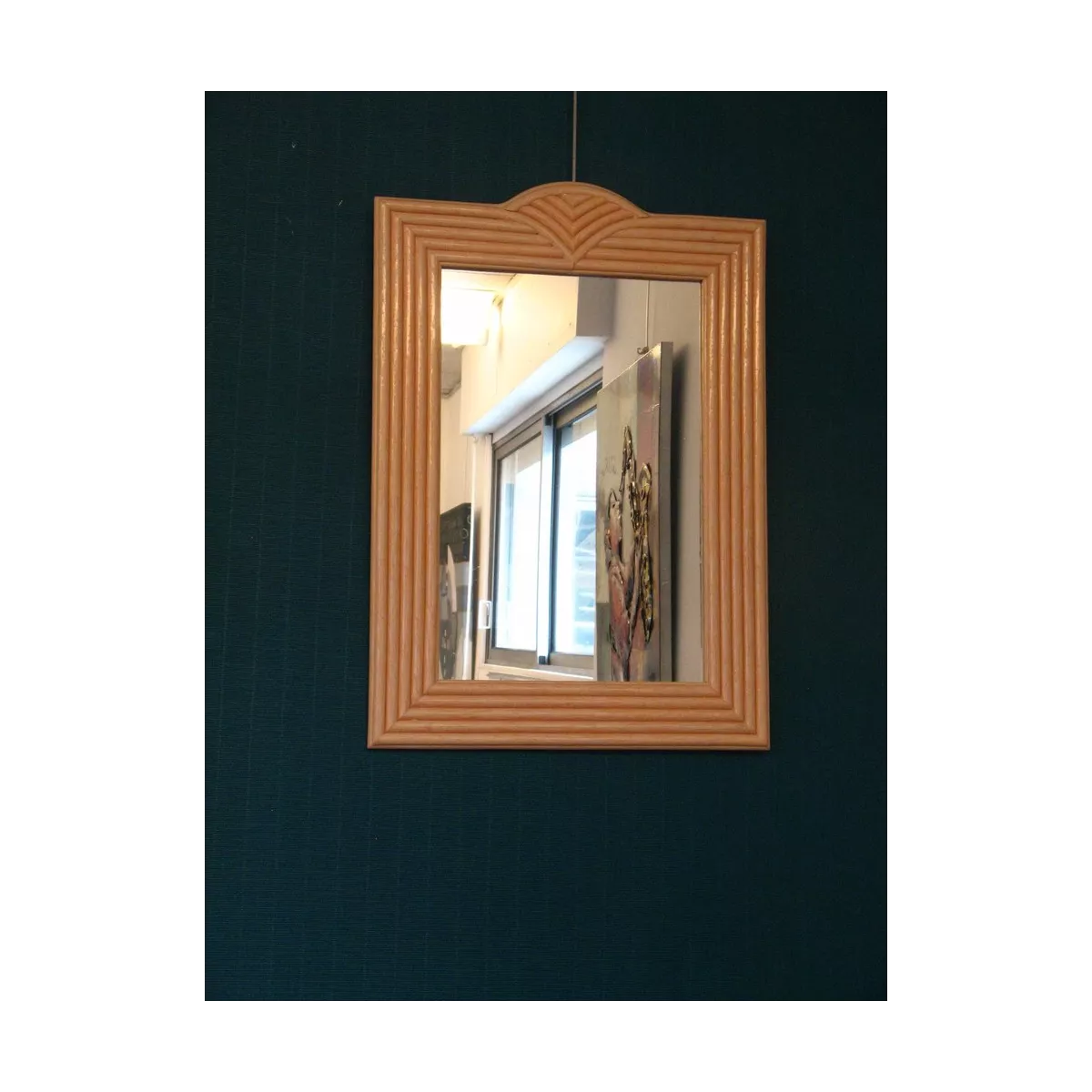 Miroir Rotin Rome 58x82 Saumon