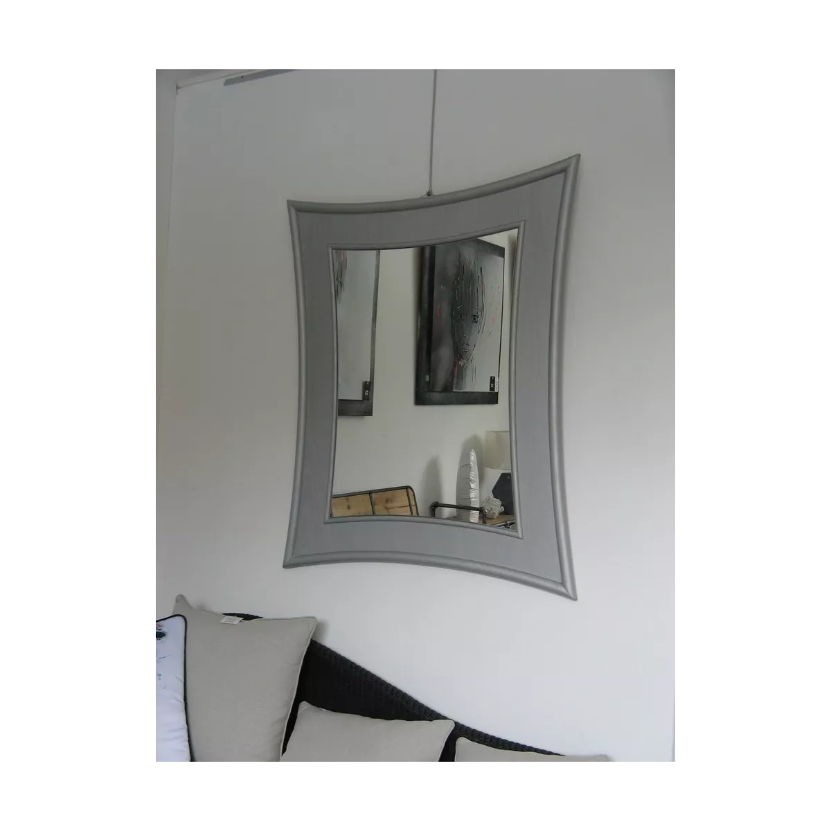 Miroir Rotin Tortola 94x114 Argent