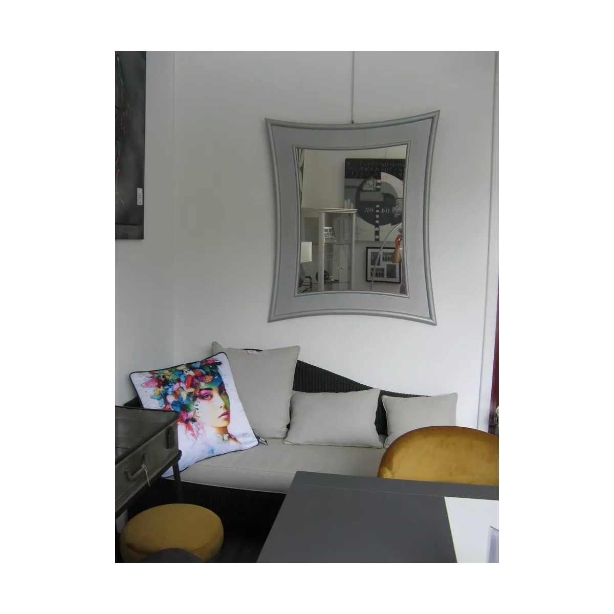 Miroir Rotin Tortola 94x114 Argent