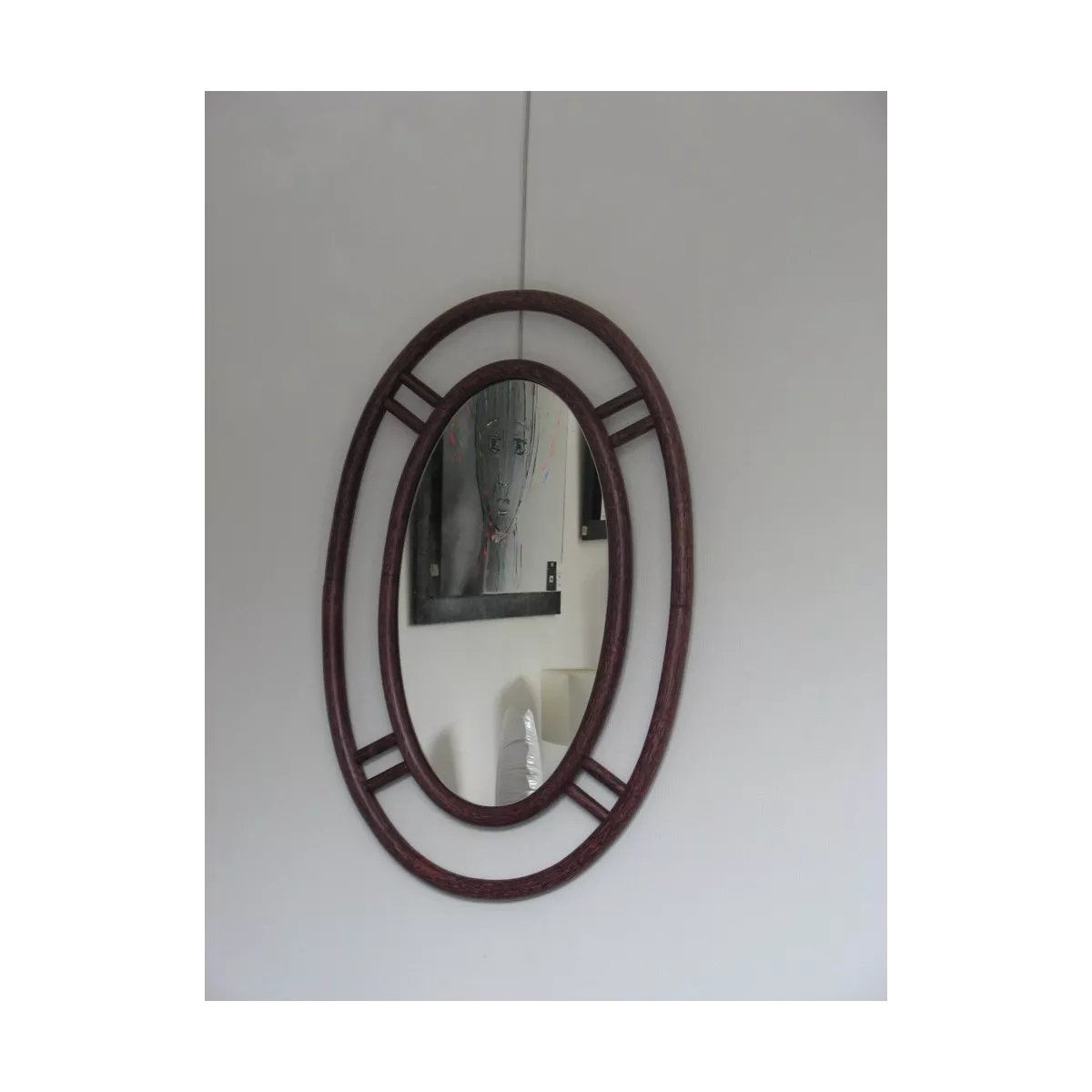 Miroir Rotin Vancouver 60x90 Merlot