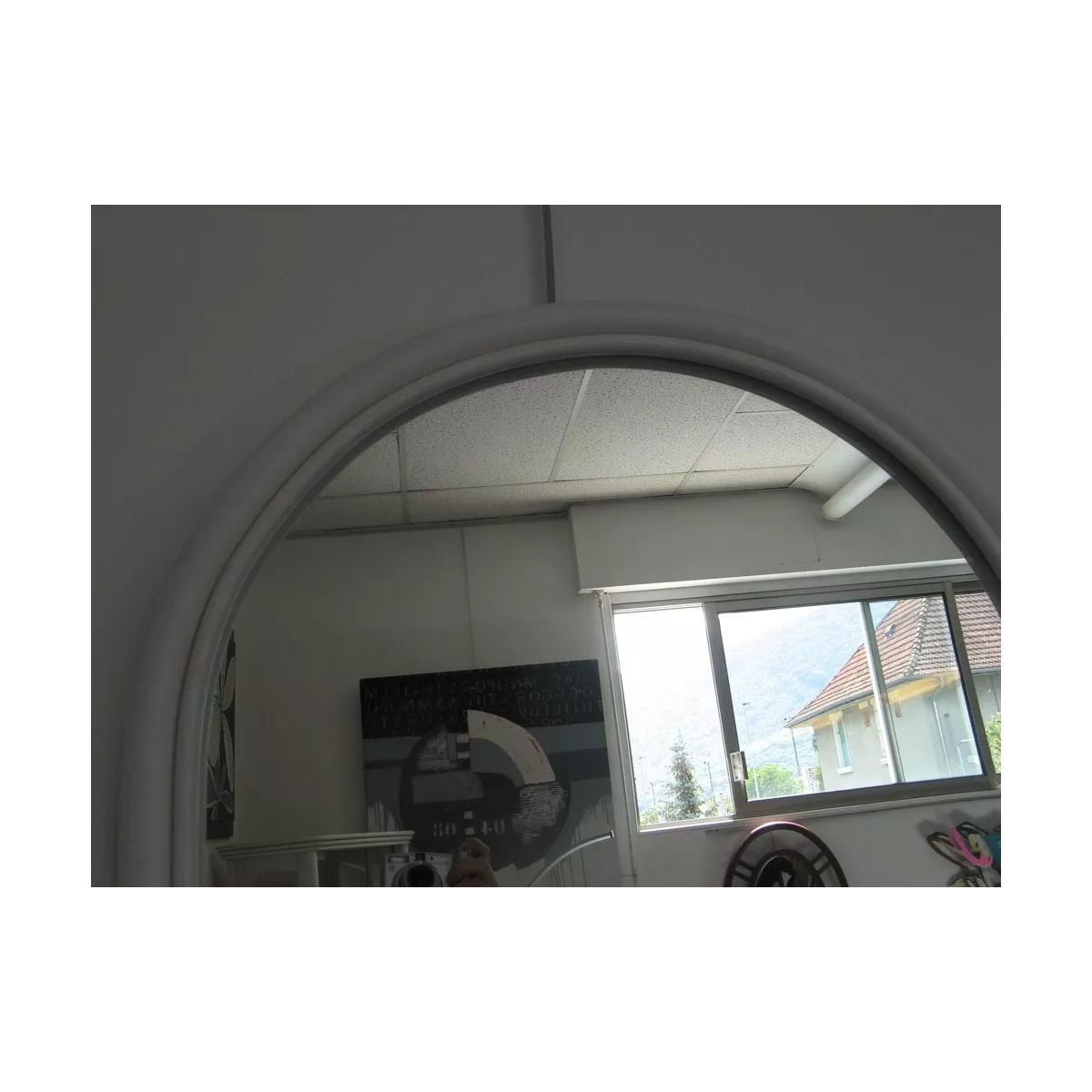 Miroir Rotin Leeds 56x79 Blanc