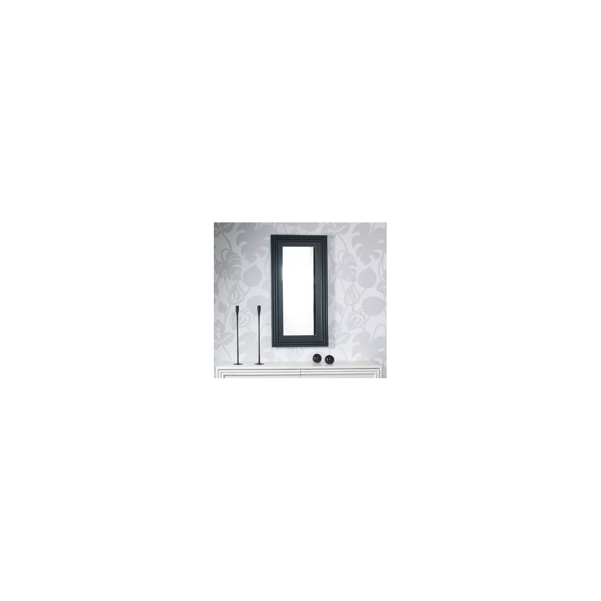 Miroir Rotin Kubiki 62x112 Noir