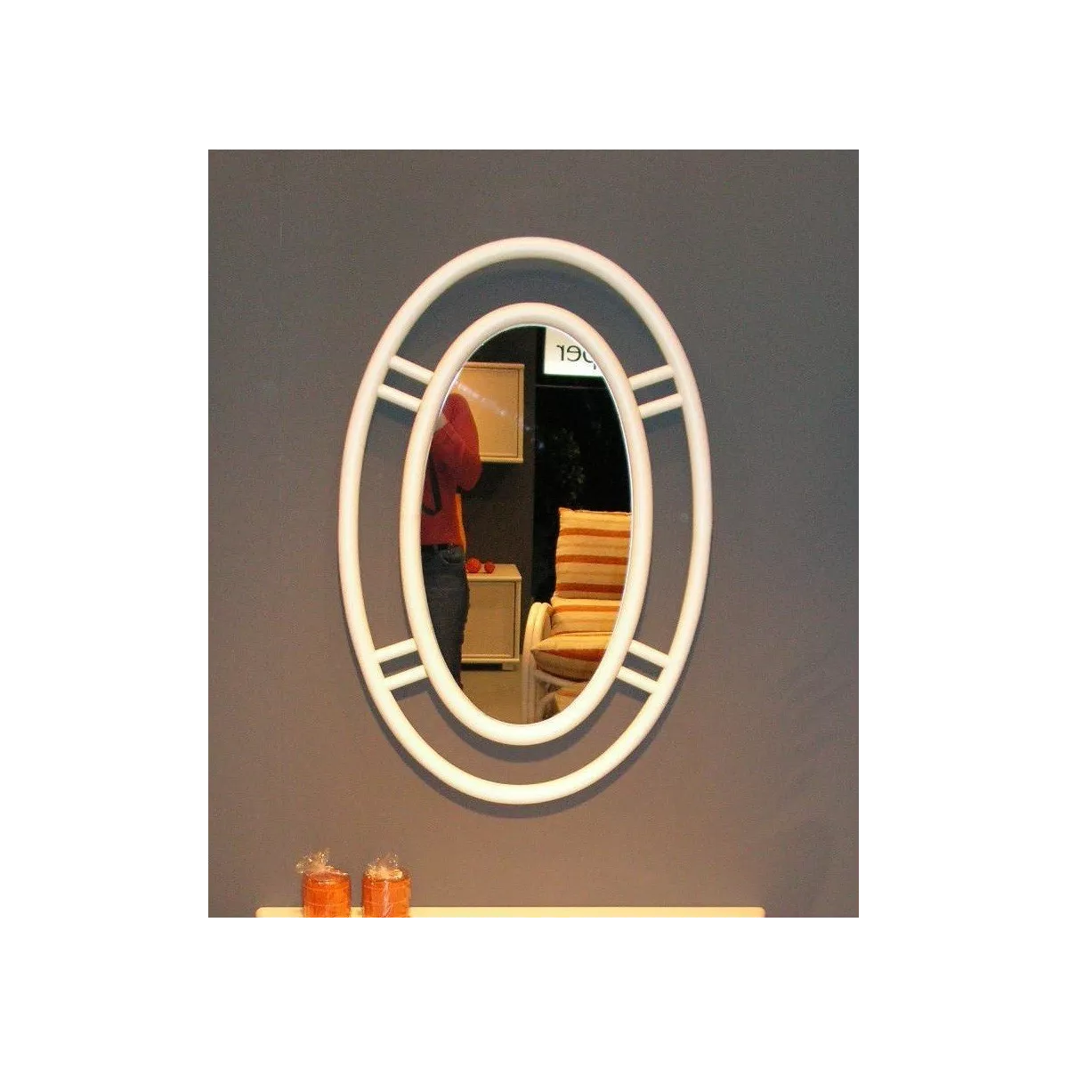 Miroir Rotin Vancouver 60x90 Blanc