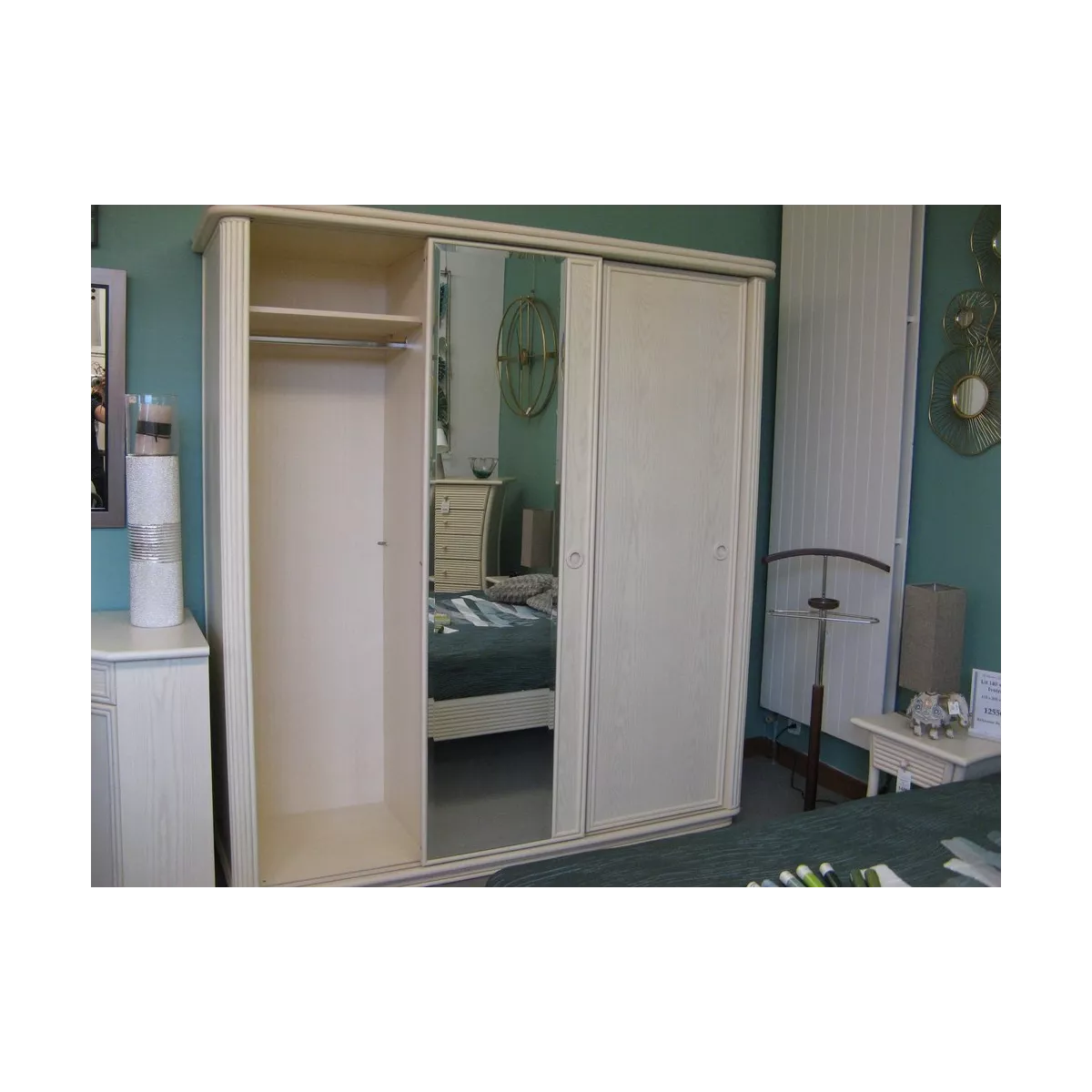 Armoire Tortola 3 portes Coulissantes Ivoire