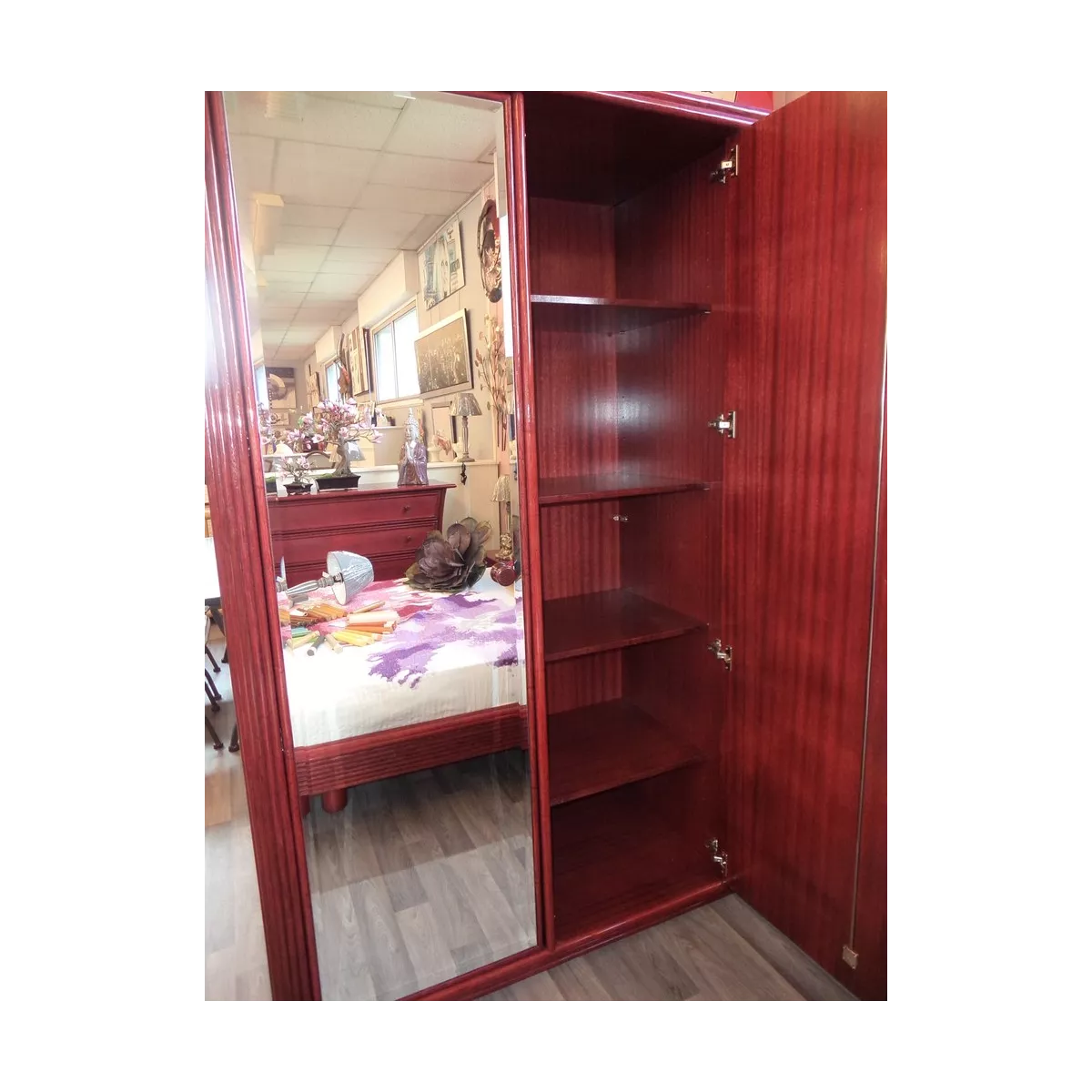 Armoire Tortola 3 portes Charnières Prune
