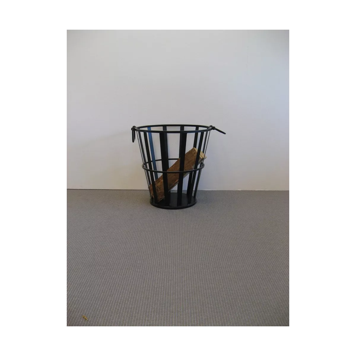 Panier à bûches métal noir
