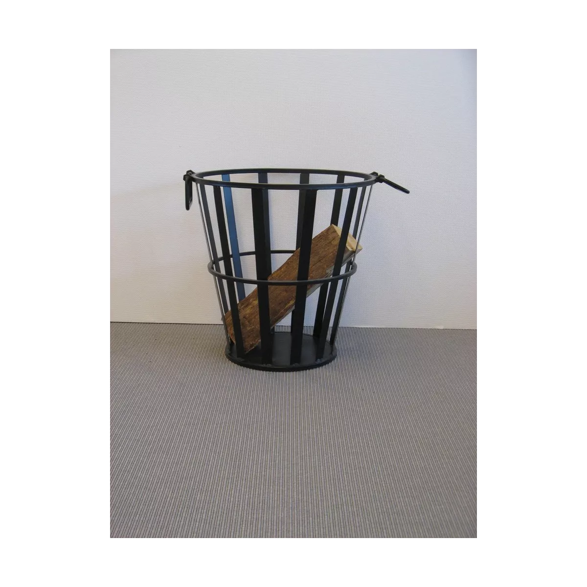 Panier à bûches métal noir