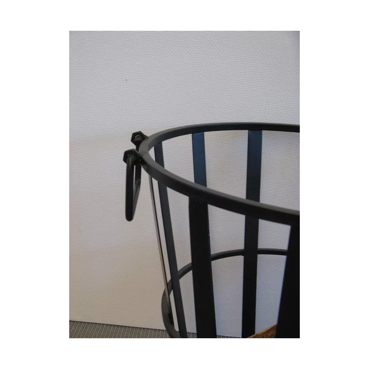 Panier à bûches métal noir