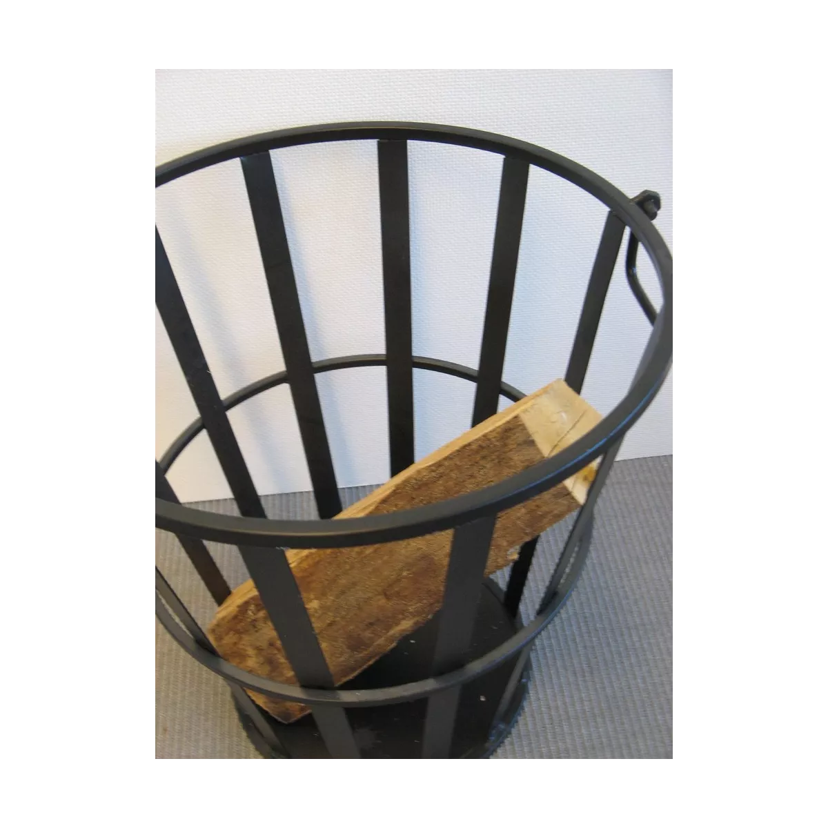 Panier à bûches métal noir