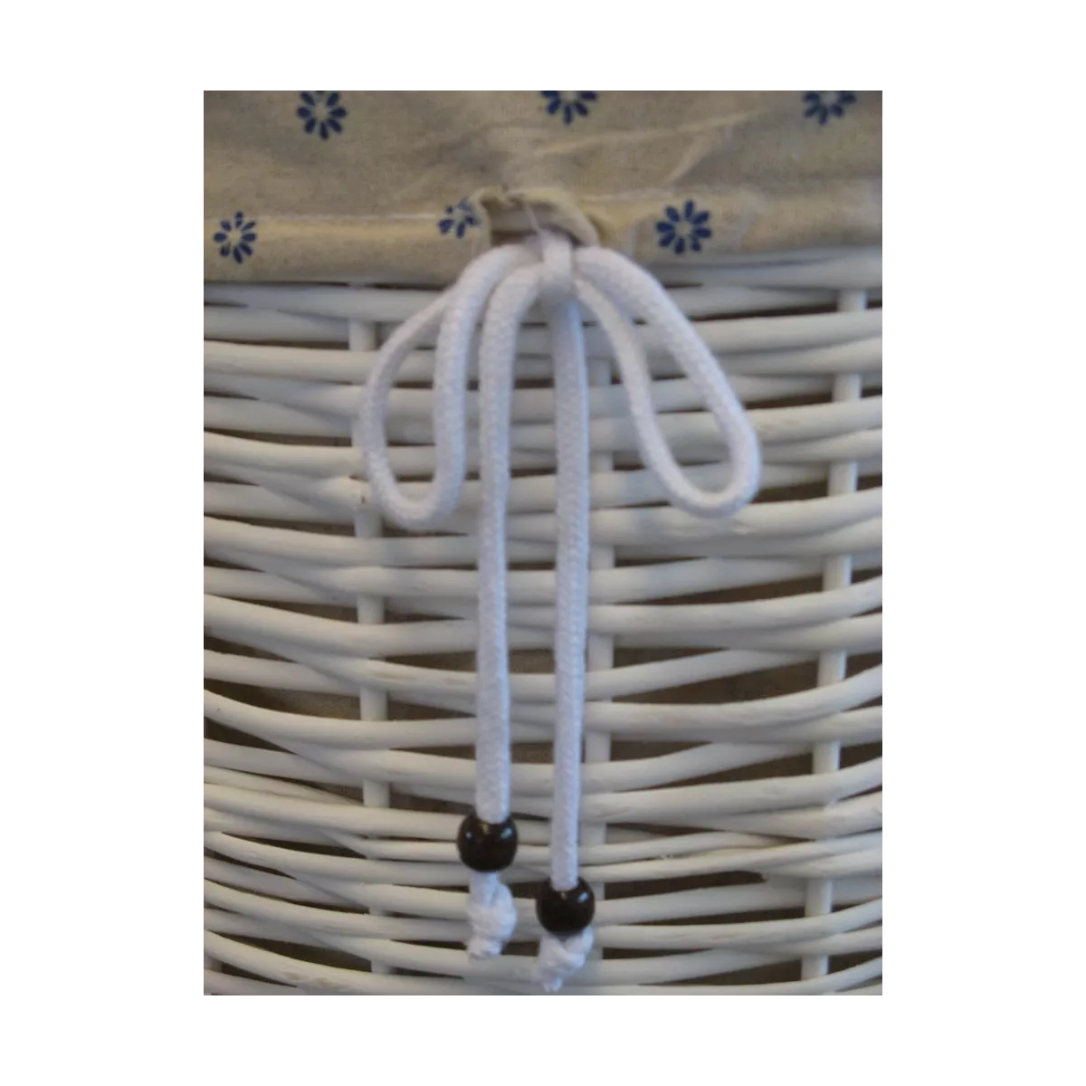Panière à Linge Osier Blanc Diamètre 40cm