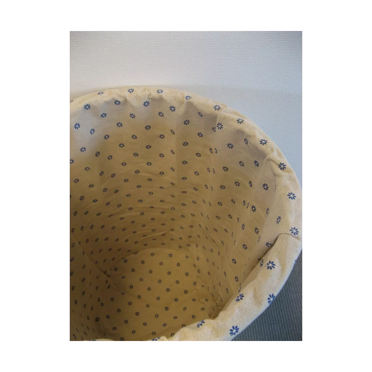 Panière à Linge Osier Blanc Diamètre 40cm
