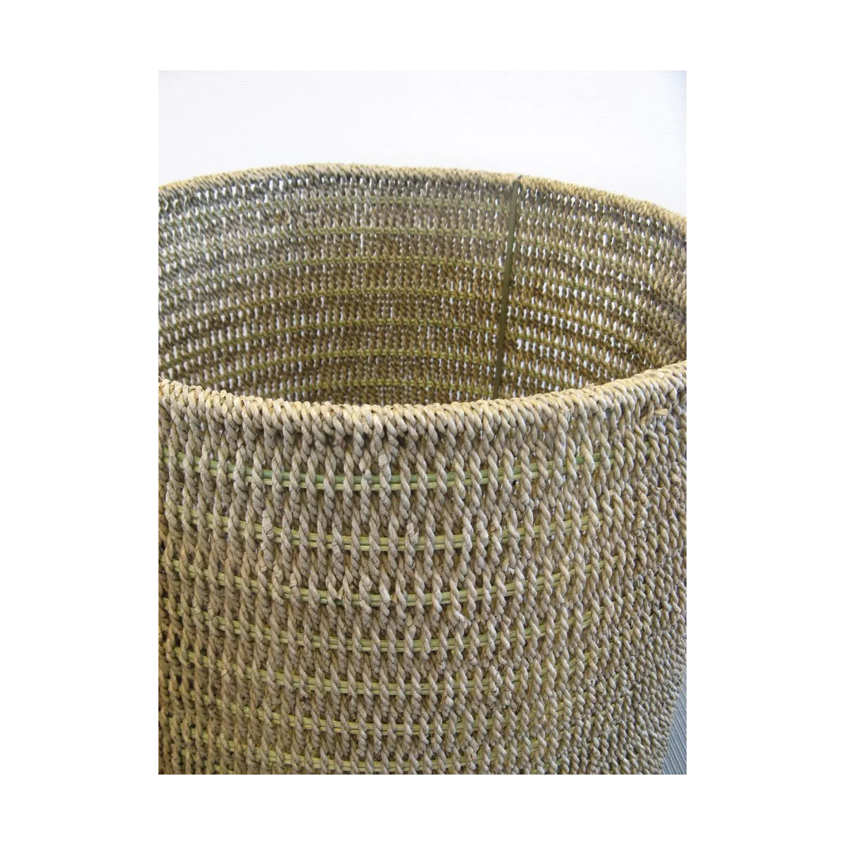 Panière à Linge Ronde en Cordage 56x56