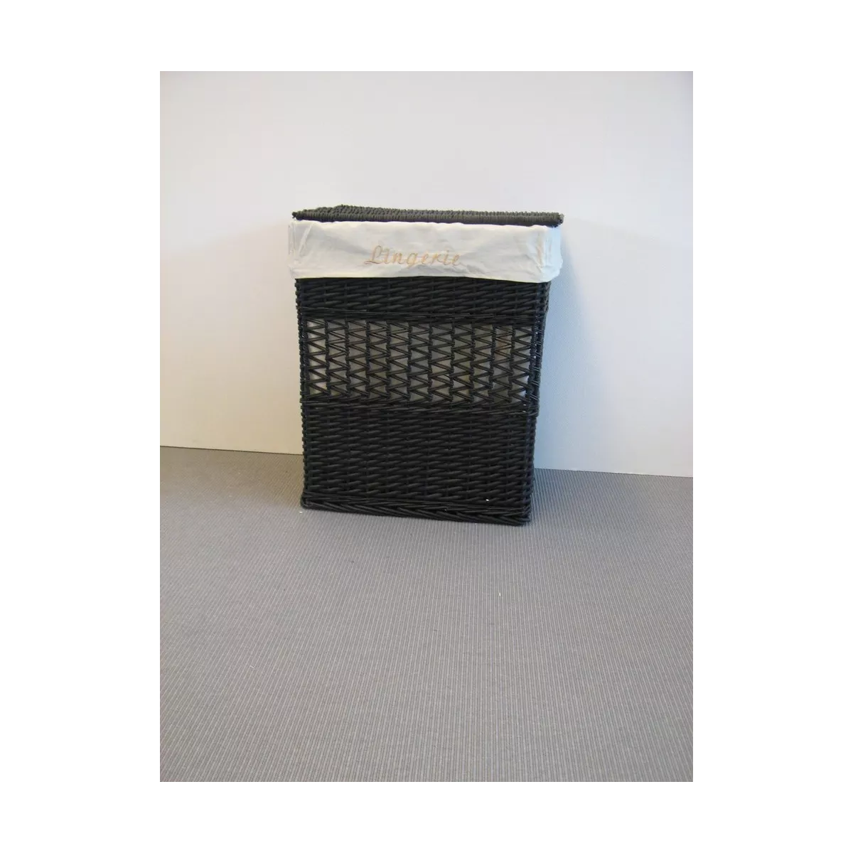 Panière à Linge Osier Noir 55 x 40