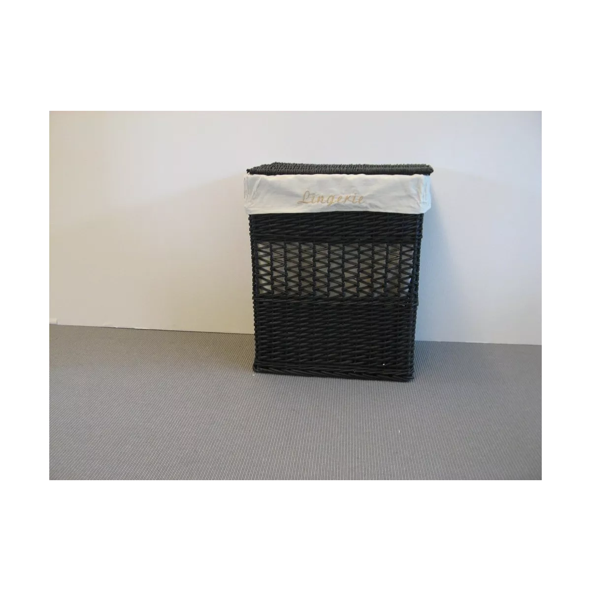 Panière à Linge Osier Noir 55 x 40