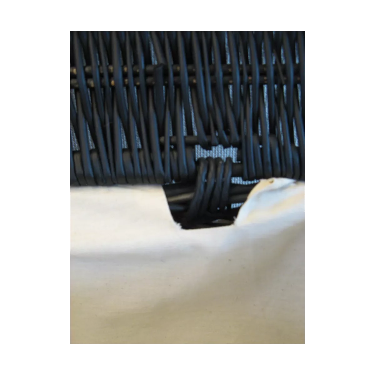 Panière à Linge Osier Noir 55 x 40