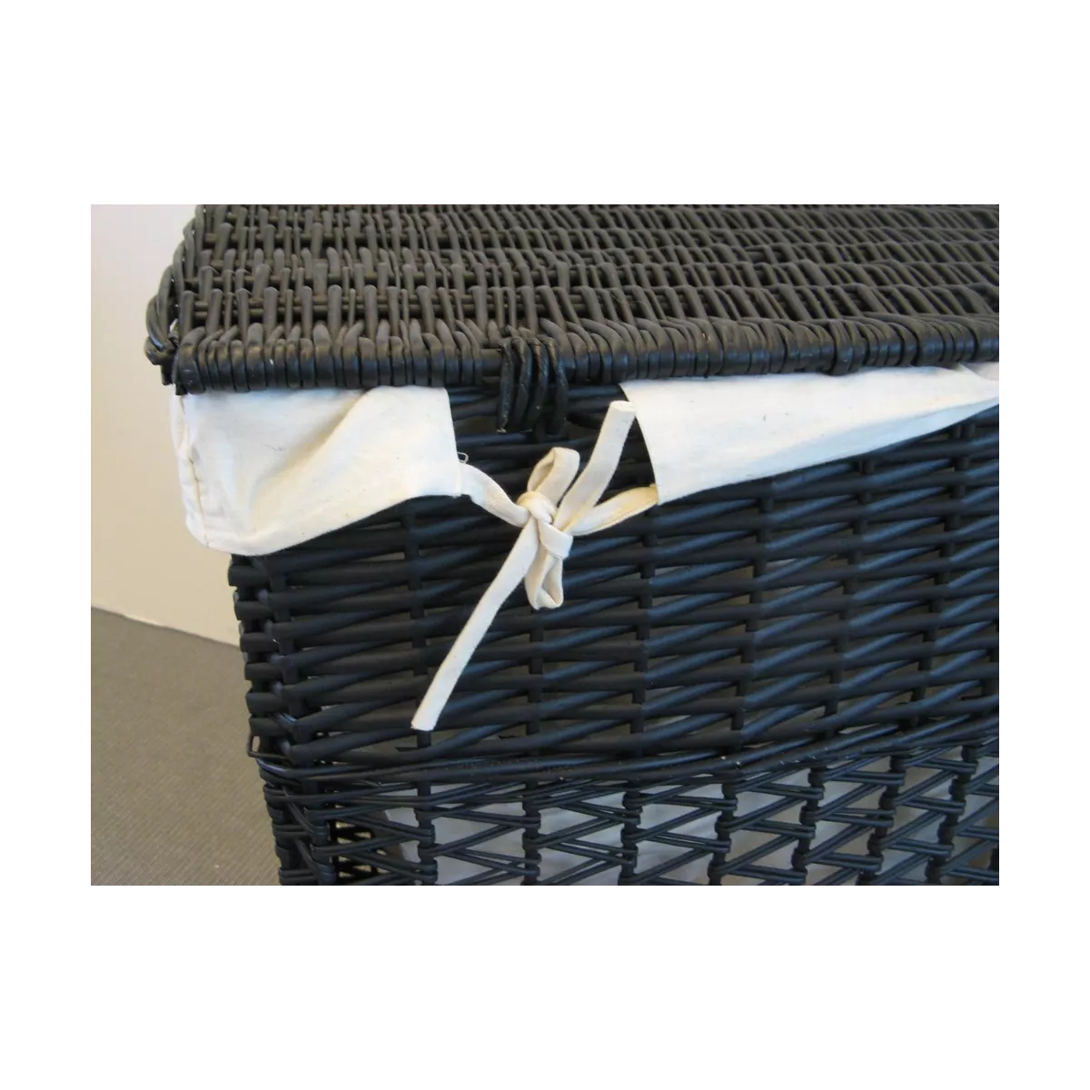 Panière à Linge Osier Noir 55 x 40