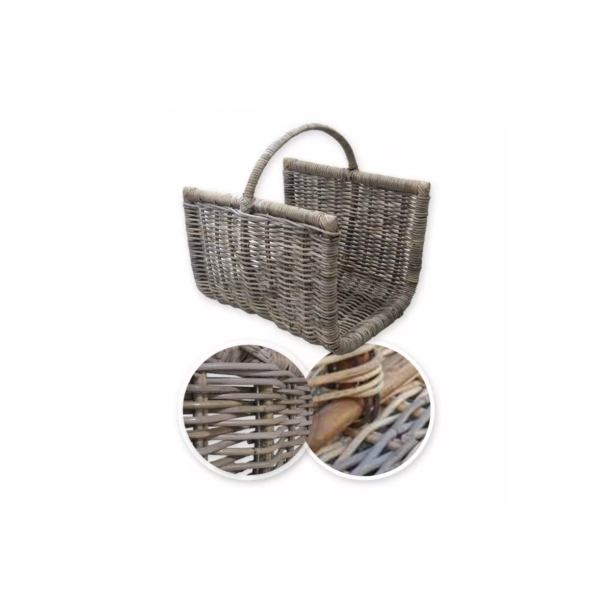 Panier à Bois Kubu Anse Renforcée Fer