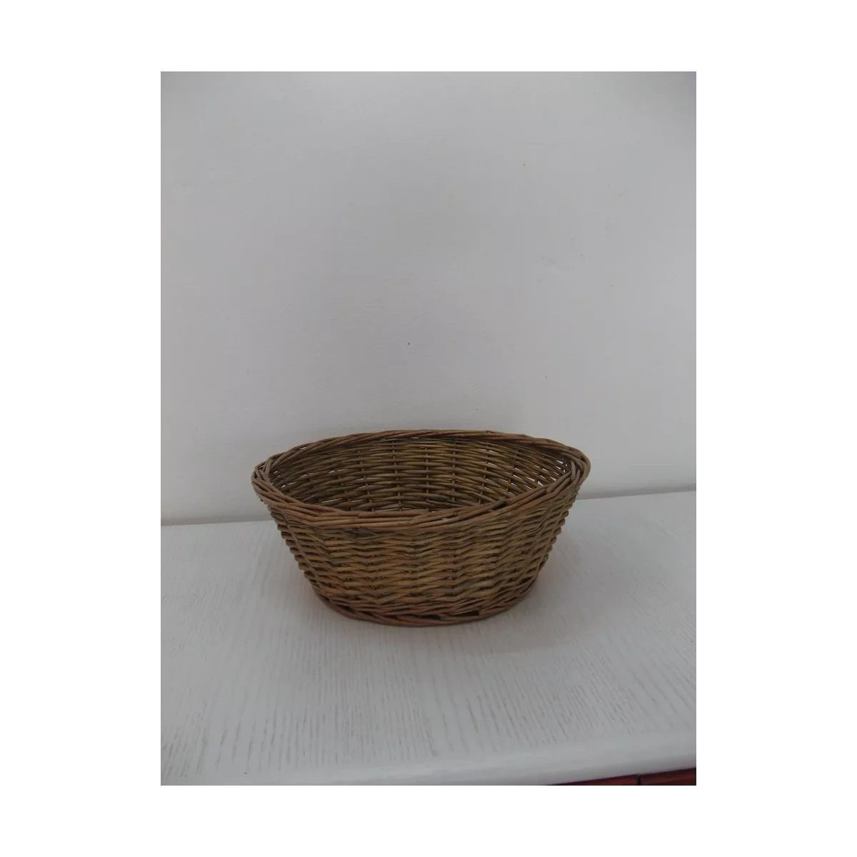 Corbeille Ronde Osier Foncé 30x30