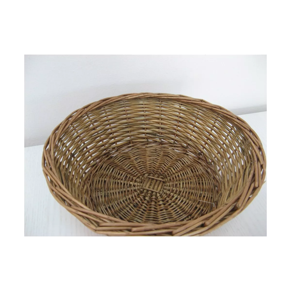 Corbeille Ronde Osier Foncé 30x30