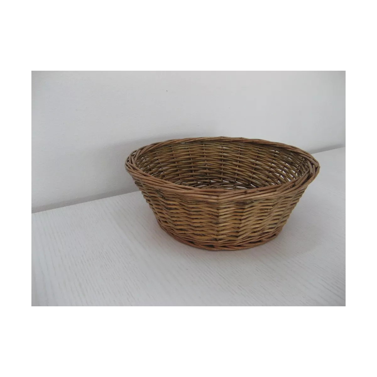 Corbeille Ronde Osier Foncé 30x30
