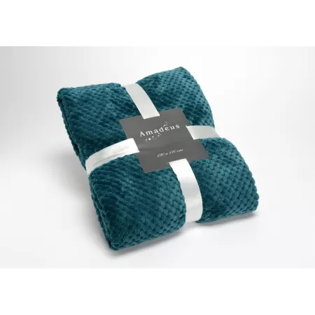Plaid Damier Bleu Emeraud 130x170