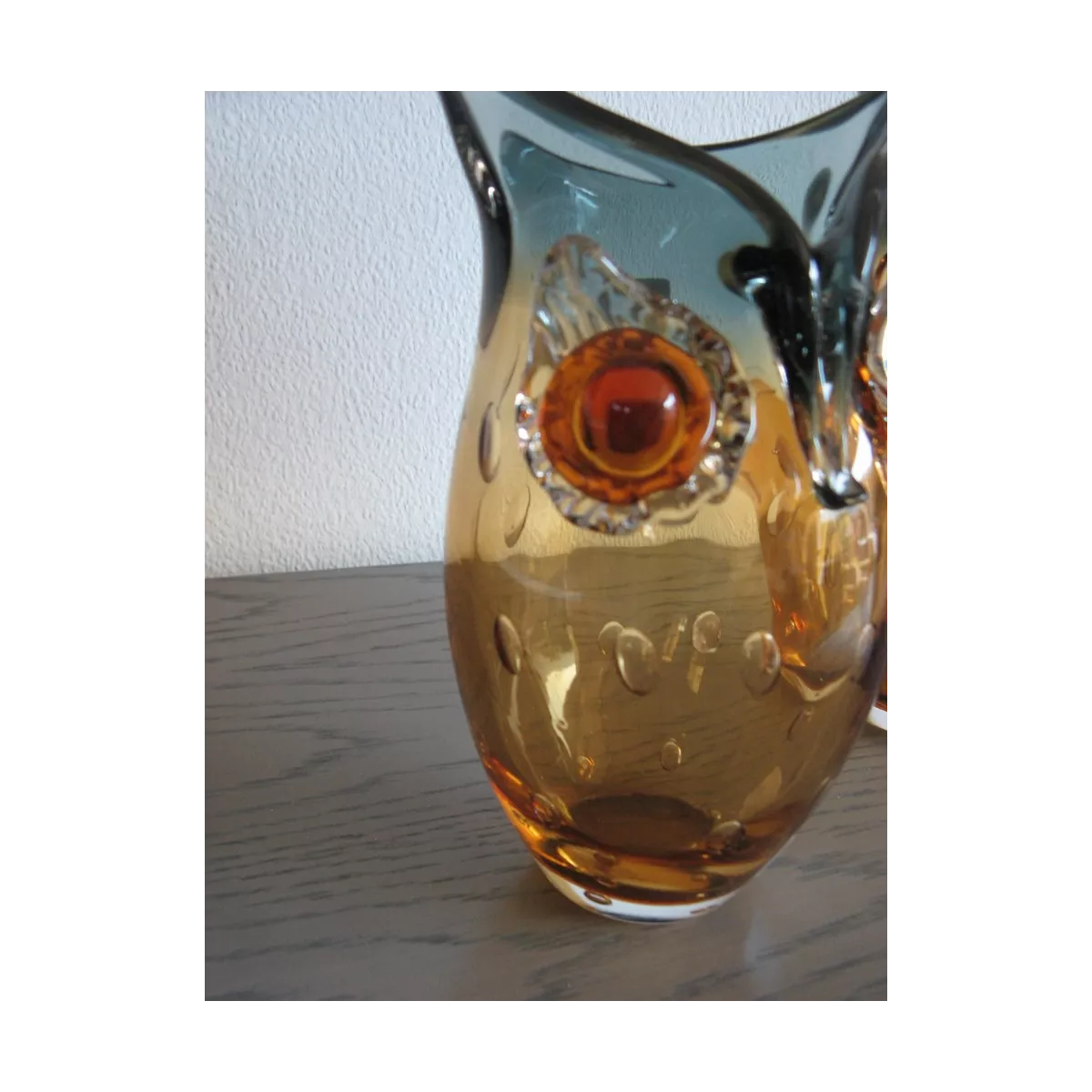 Vase Hibou 27 cm  Pâte de verre