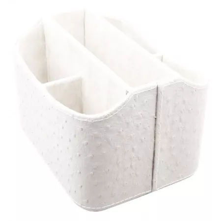 Porte télécommandes Autruche Blanc