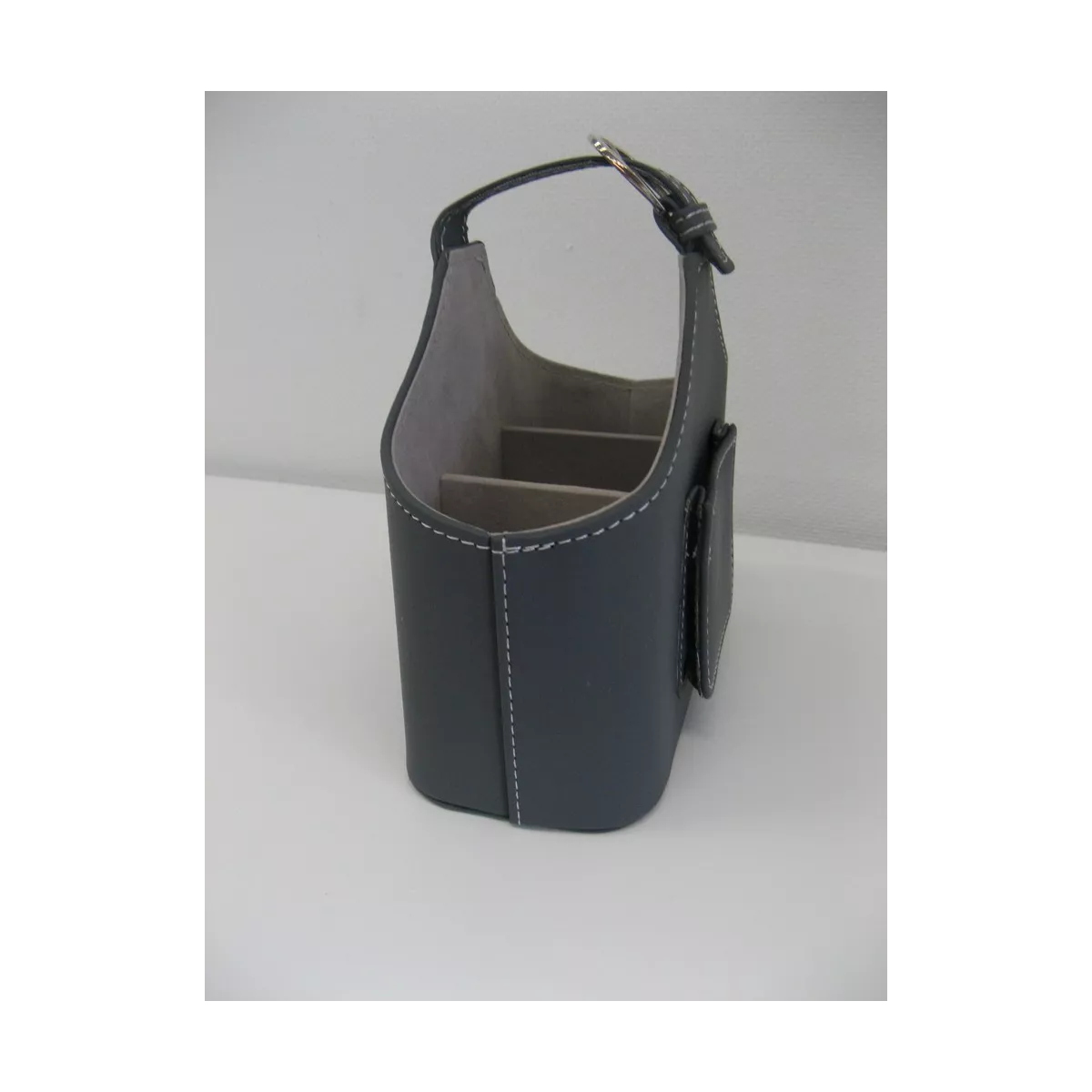 Porte télécommandes Panier Gris