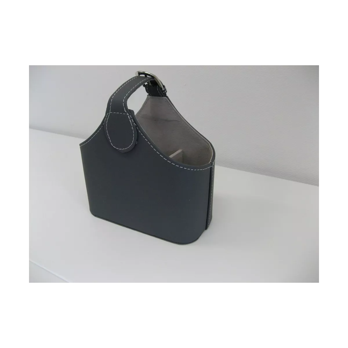 Porte télécommandes Panier Gris
