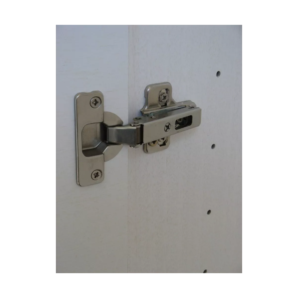 Armoire Sendaî 2 portes Charnières Blanc et Gris