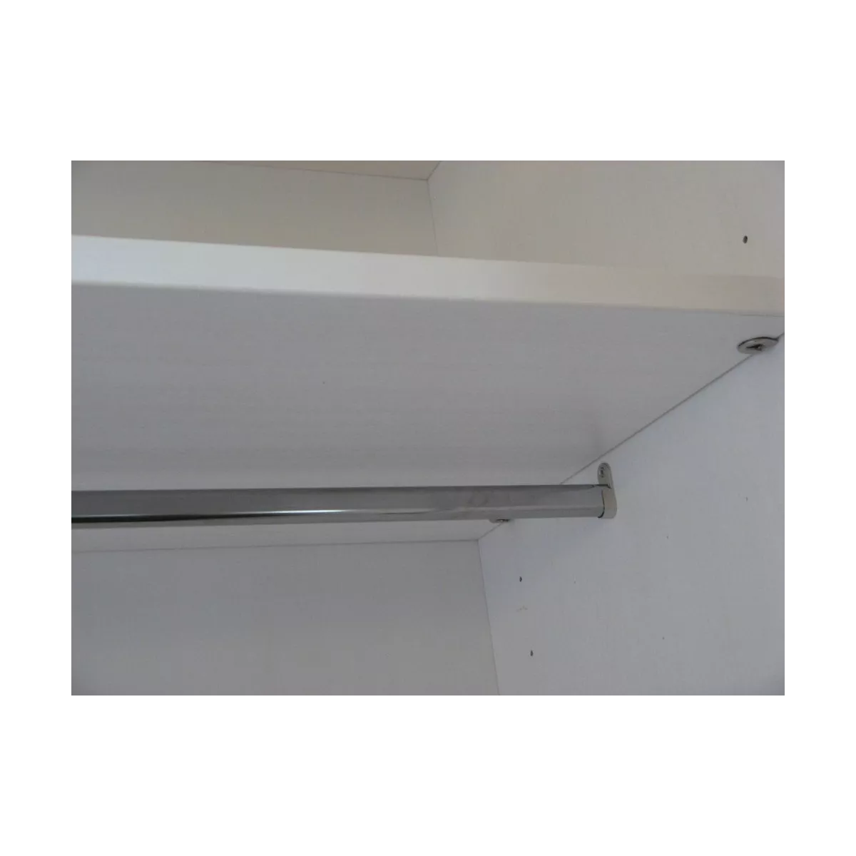 Armoire Sendaî 2 portes Charnières Blanc et Gris