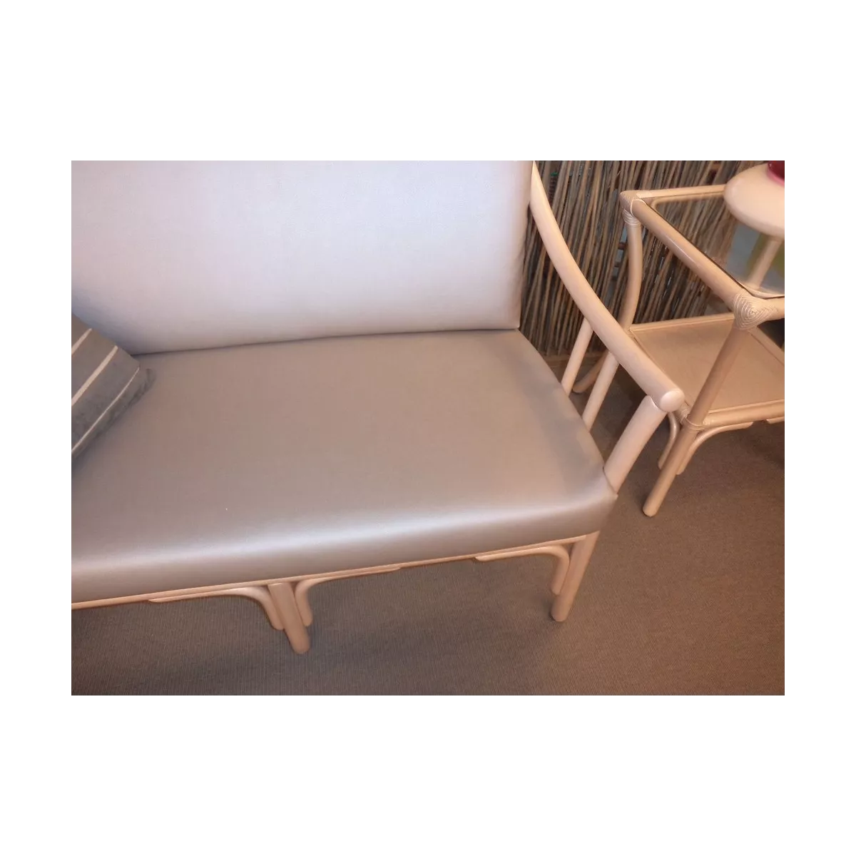 Salon Rotin Rome Nacre