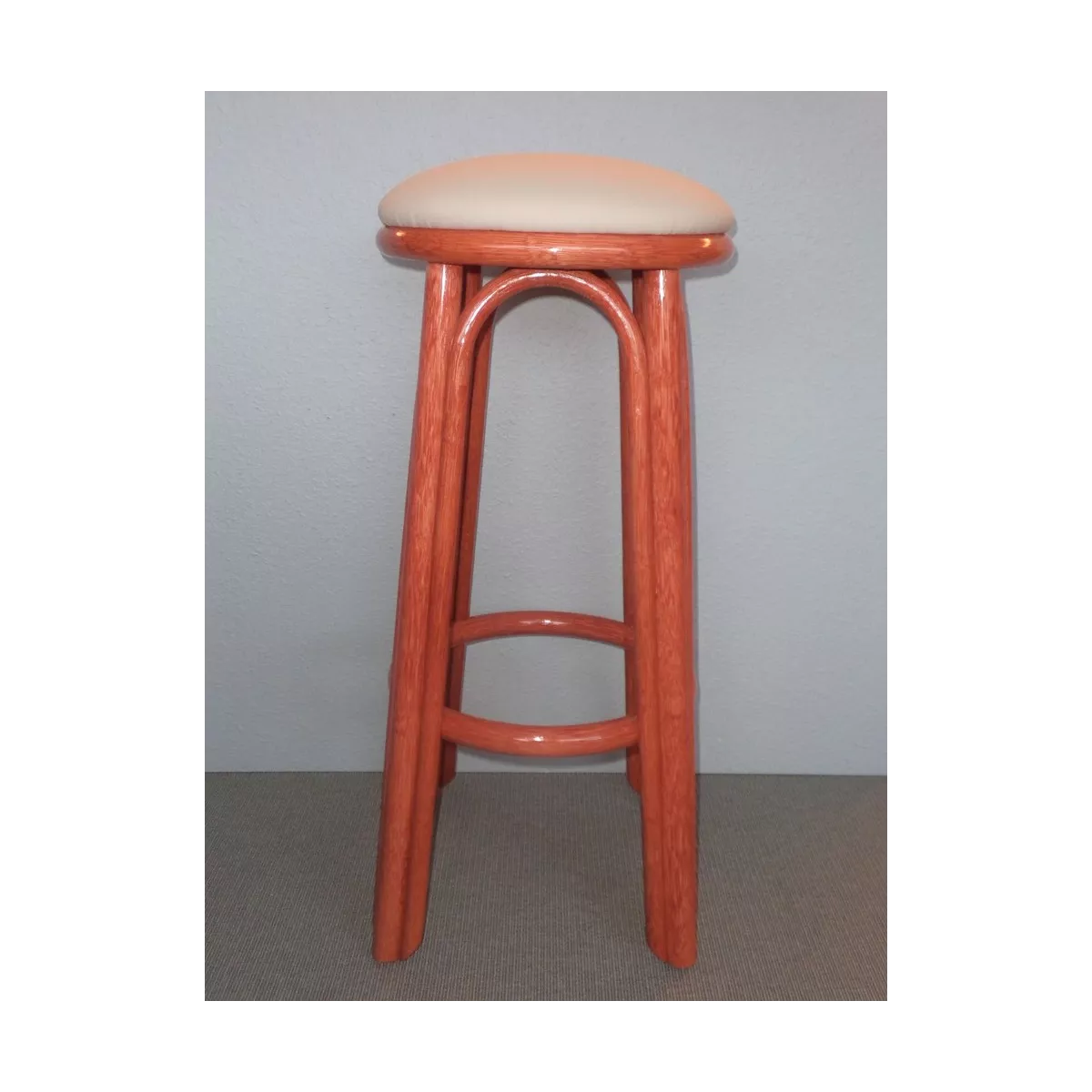 Tabouret de Bar Rotin Rome Rojo