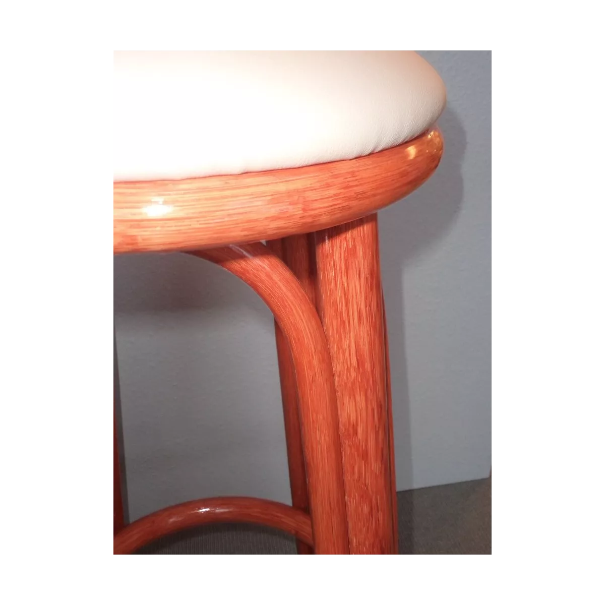 Tabouret de Bar Rotin Rome Rojo