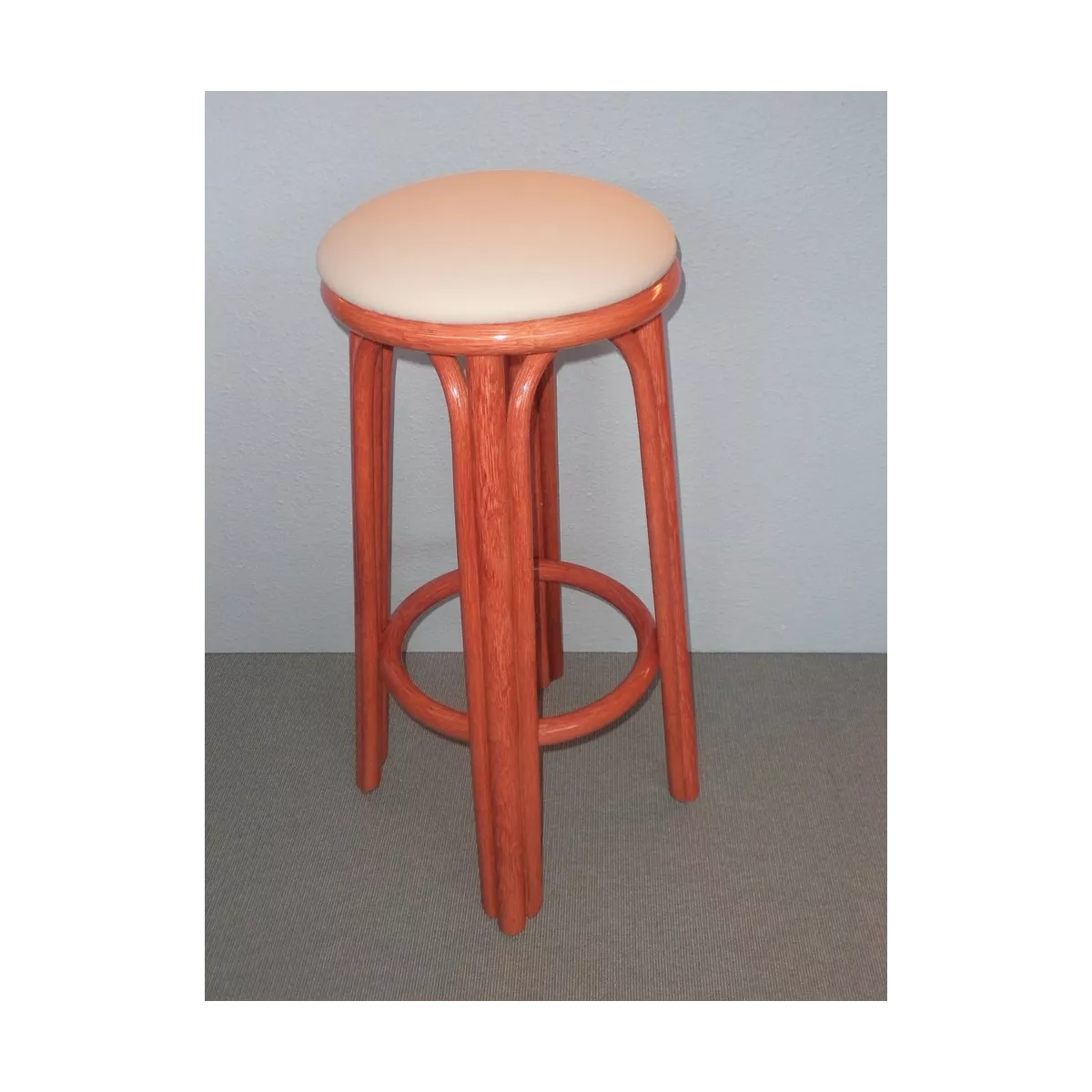 Tabouret de Bar Rotin Rome Rojo