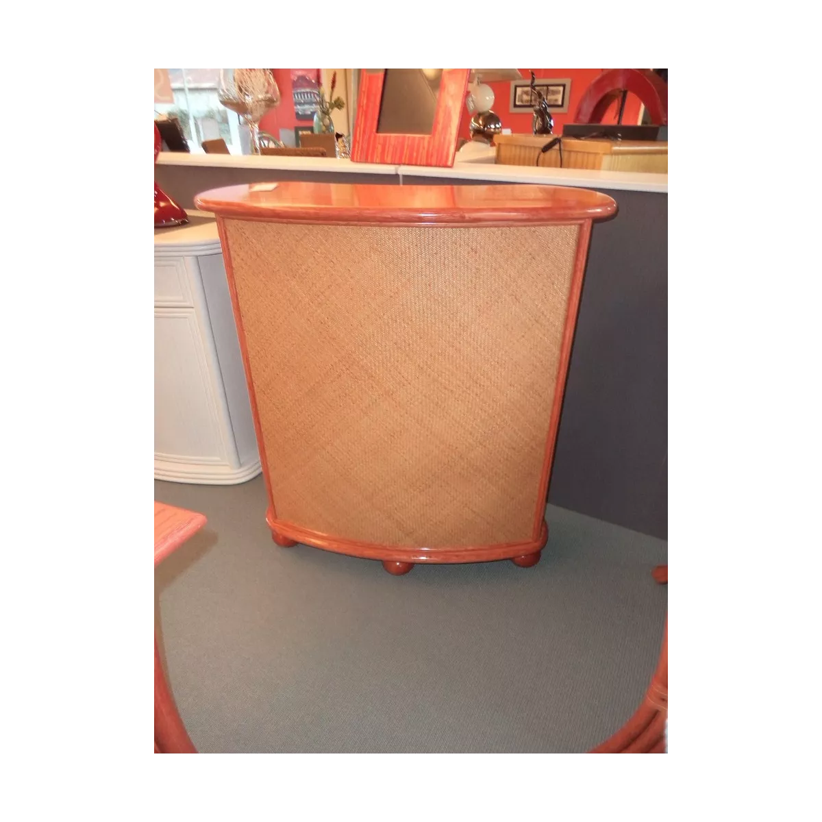 Tabouret de Bar Rotin Rome Rojo