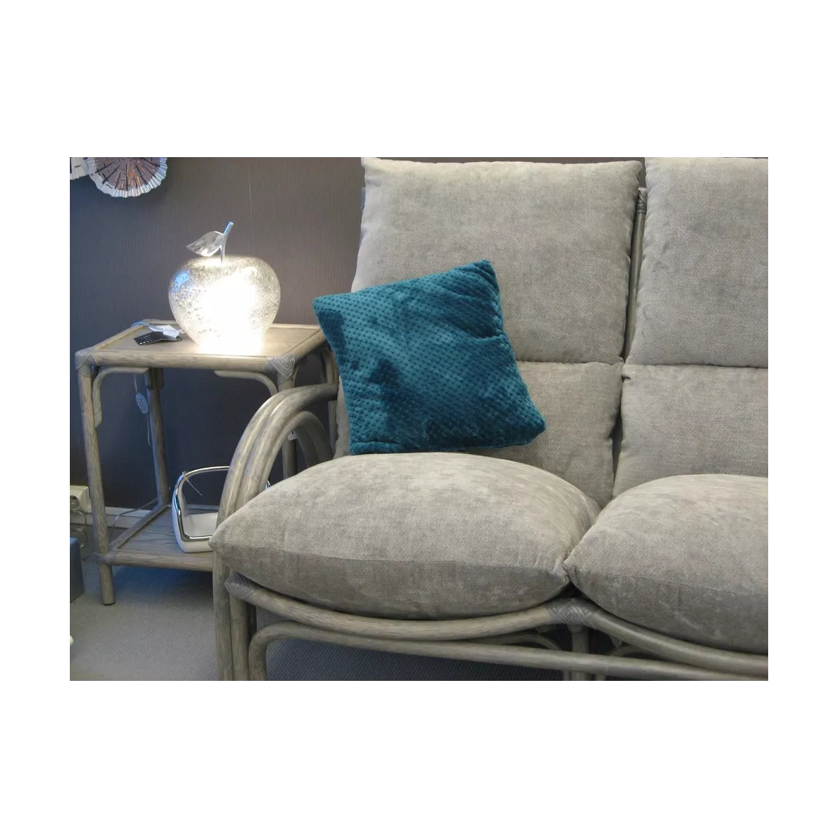 Lampe Pomme Argent 24x24