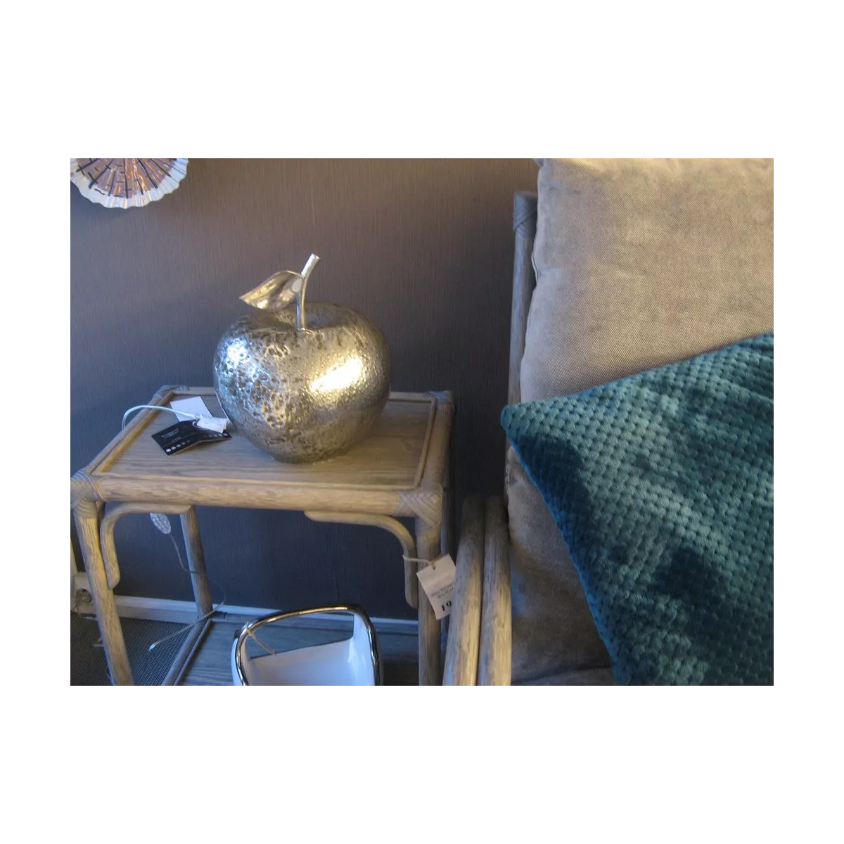 Lampe Pomme Argent 24x24