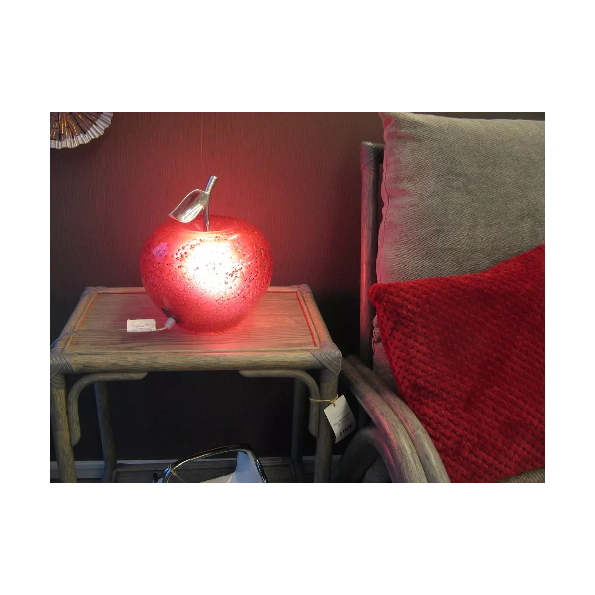 Lampe Pomme Rouge 24x24