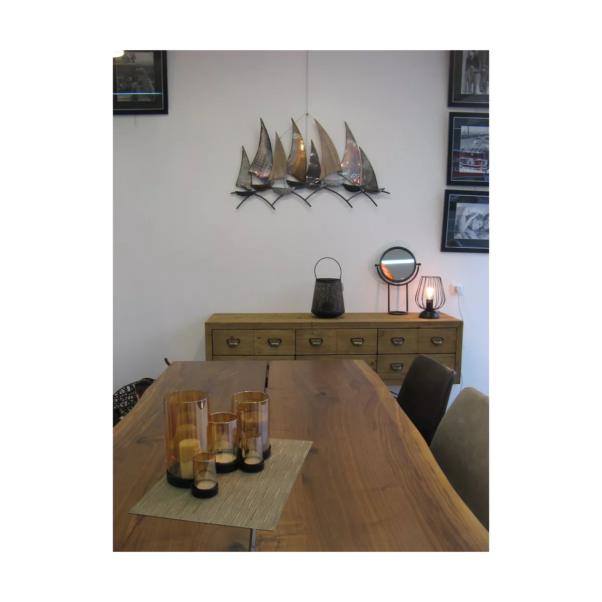 Décoration Frégate Métal et bois