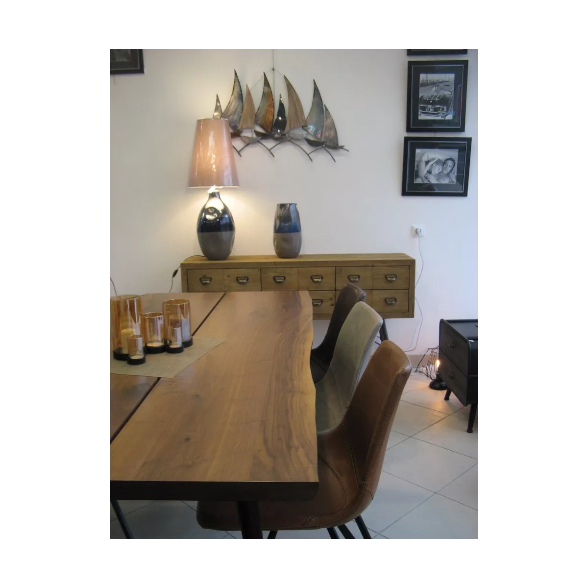 Décoration Frégate Métal et bois