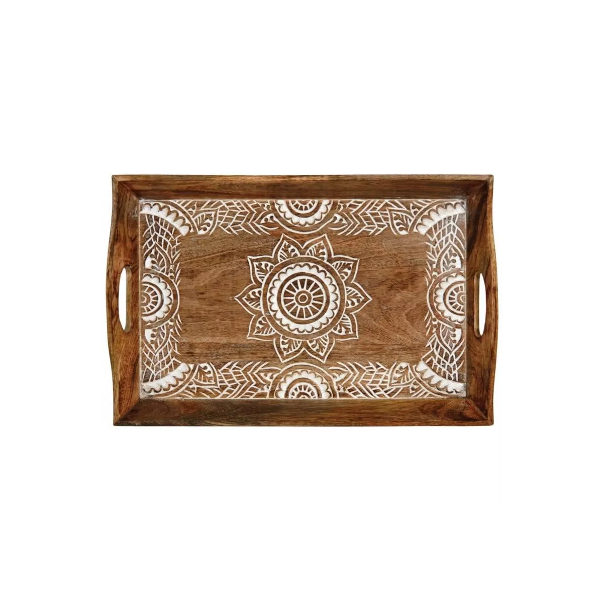 Plateau Rectangulaire Manguier Ethnique