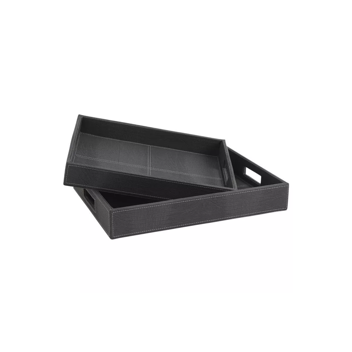 Plateau Rectangulaire Gris aspect lézard